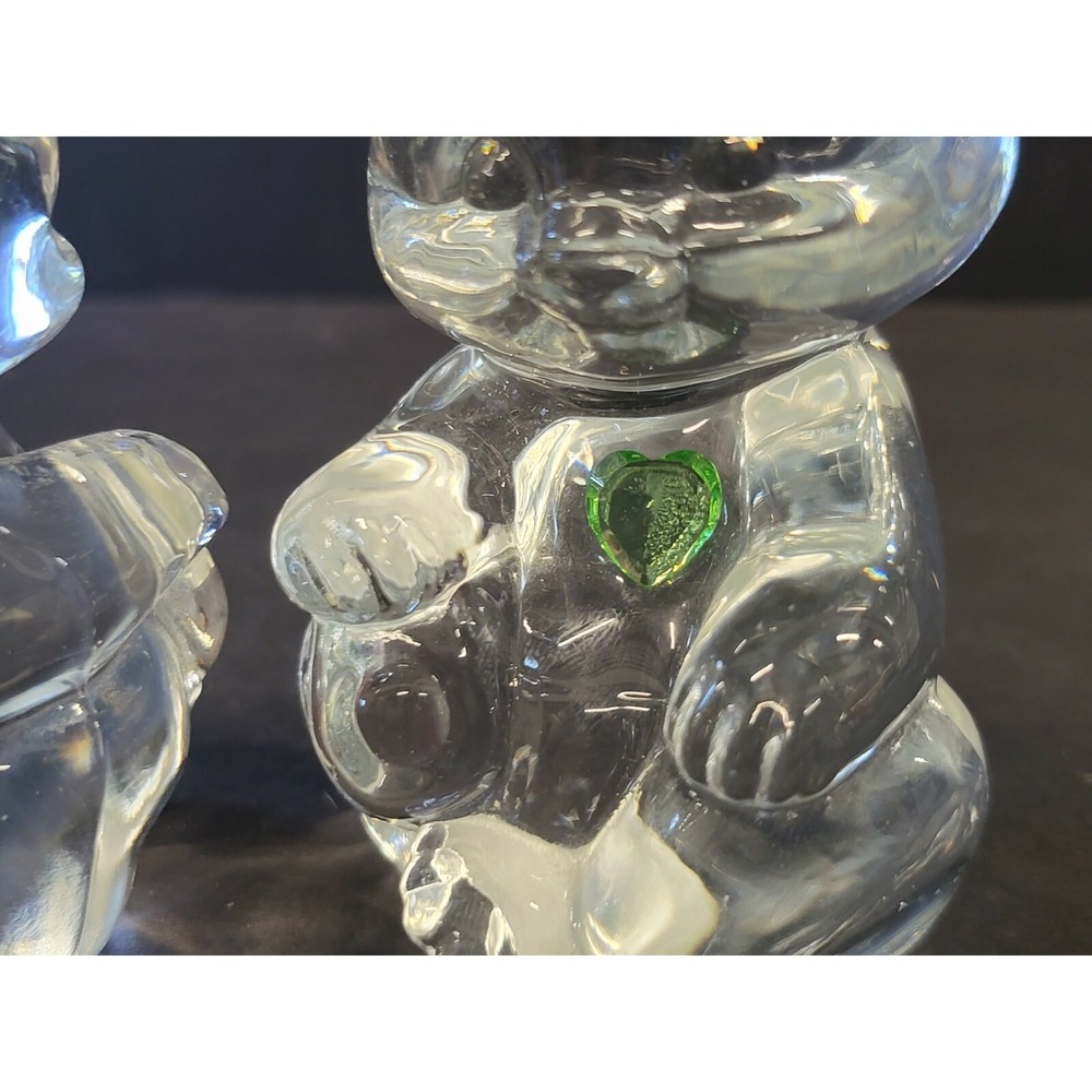 Fenton Glass Teddy Bear Figurines SET OF 2 - Picture 3 of 11